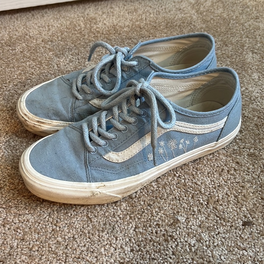 Floral Vans Old Skool Skate Shoes - Picture 2 of 7